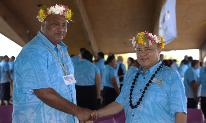 DG Sefa and Tuvalu Prime Minister Feleti Teo