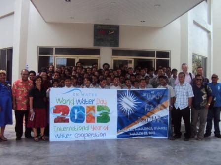 Celebrating World Water Day in 2013. Photo - Marshall Islands PACC project - lowres