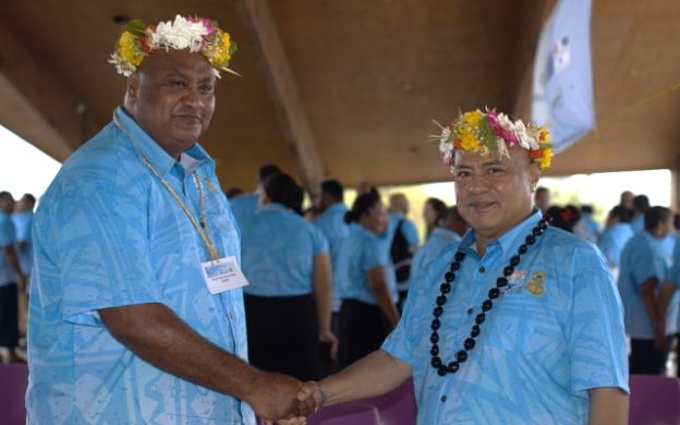 DG Sefa and Tuvalu Prime Minister Feleti Teo