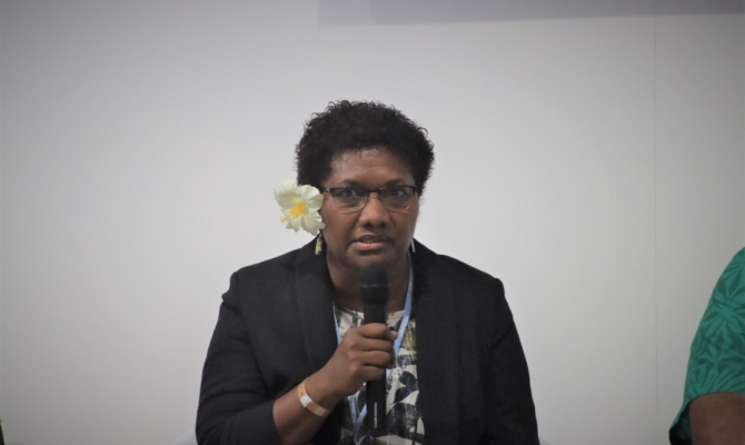 The Director General of Vanuatu’s Ministry of Climate Change, Ms. Esline Garaebiti