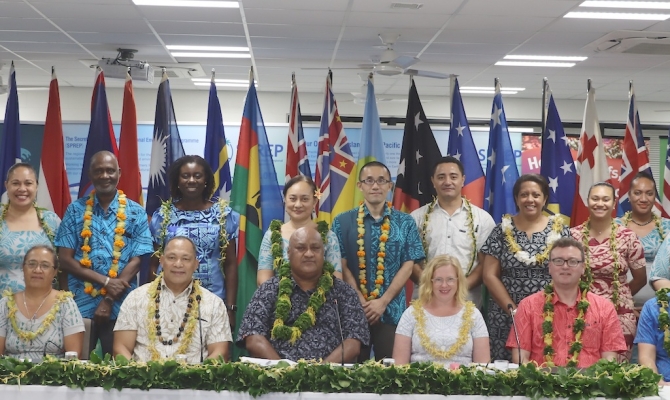 The meetings participants at SPREP's headquarters at Vailima.