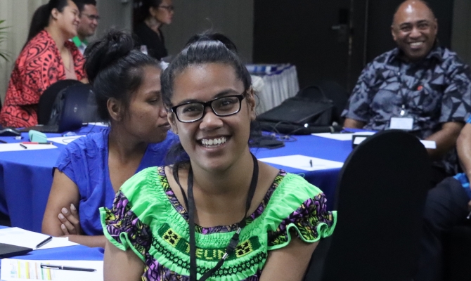 A delegate at the PACRES meeting. 