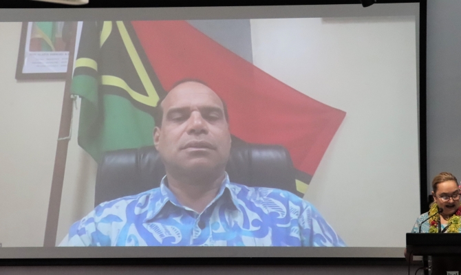 Hon. Regenvanu, the Pacific's new Loss and Damage Political champion. 