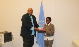 DG Sefanaia Nawadra and Elizabeth Maruma Mrema.