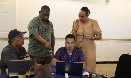 The training workshop in Majuro. 