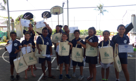 Some of the students whose projects won awards at VBS Science Fair prize giving