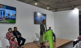 Minister Toeolesulusulu addresses the side event.