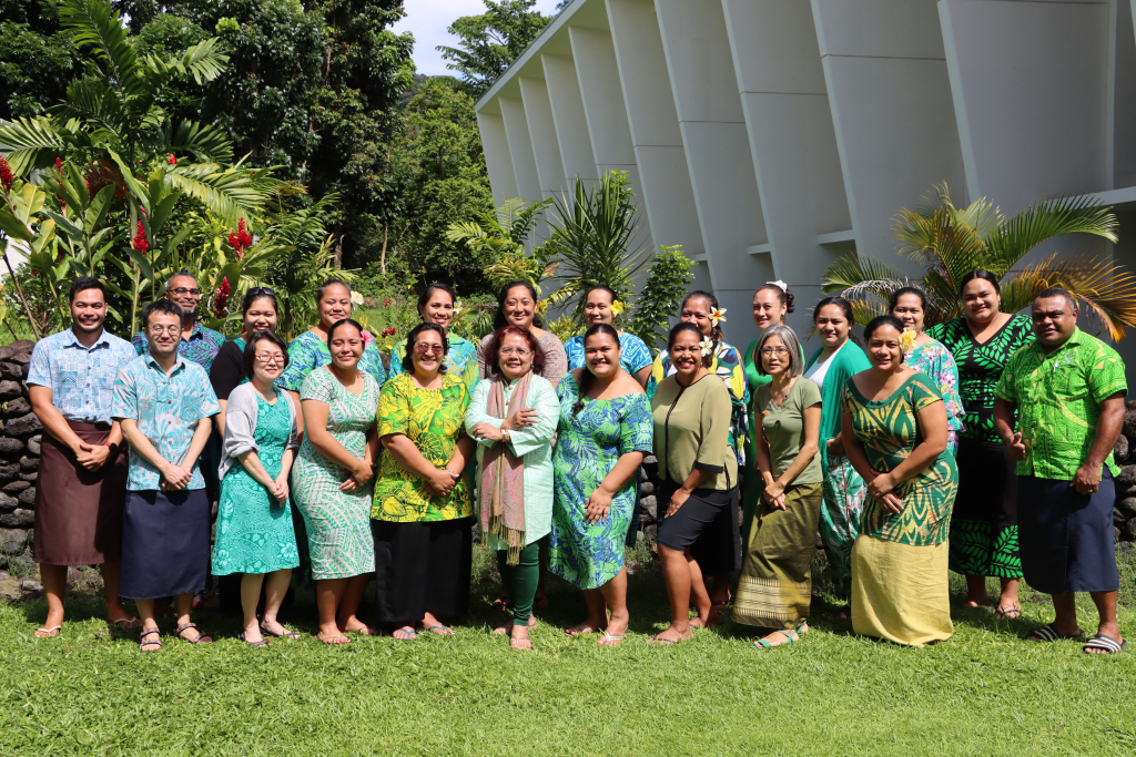 Some of the staff at SPREP's Vailima headquarters on IWD2022 