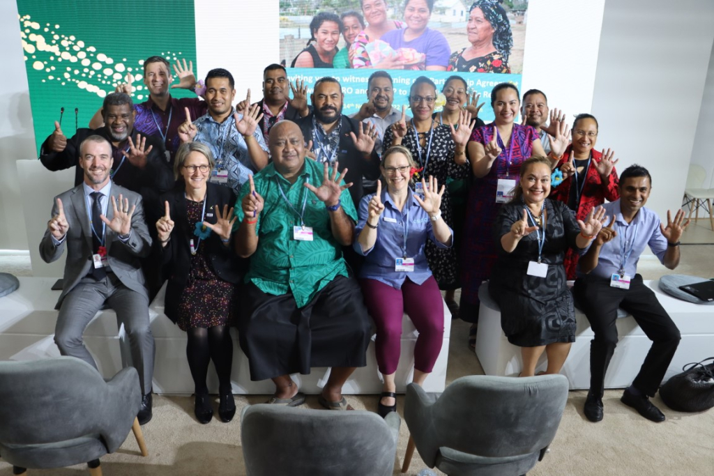 The SPREP and CSIRO signing event