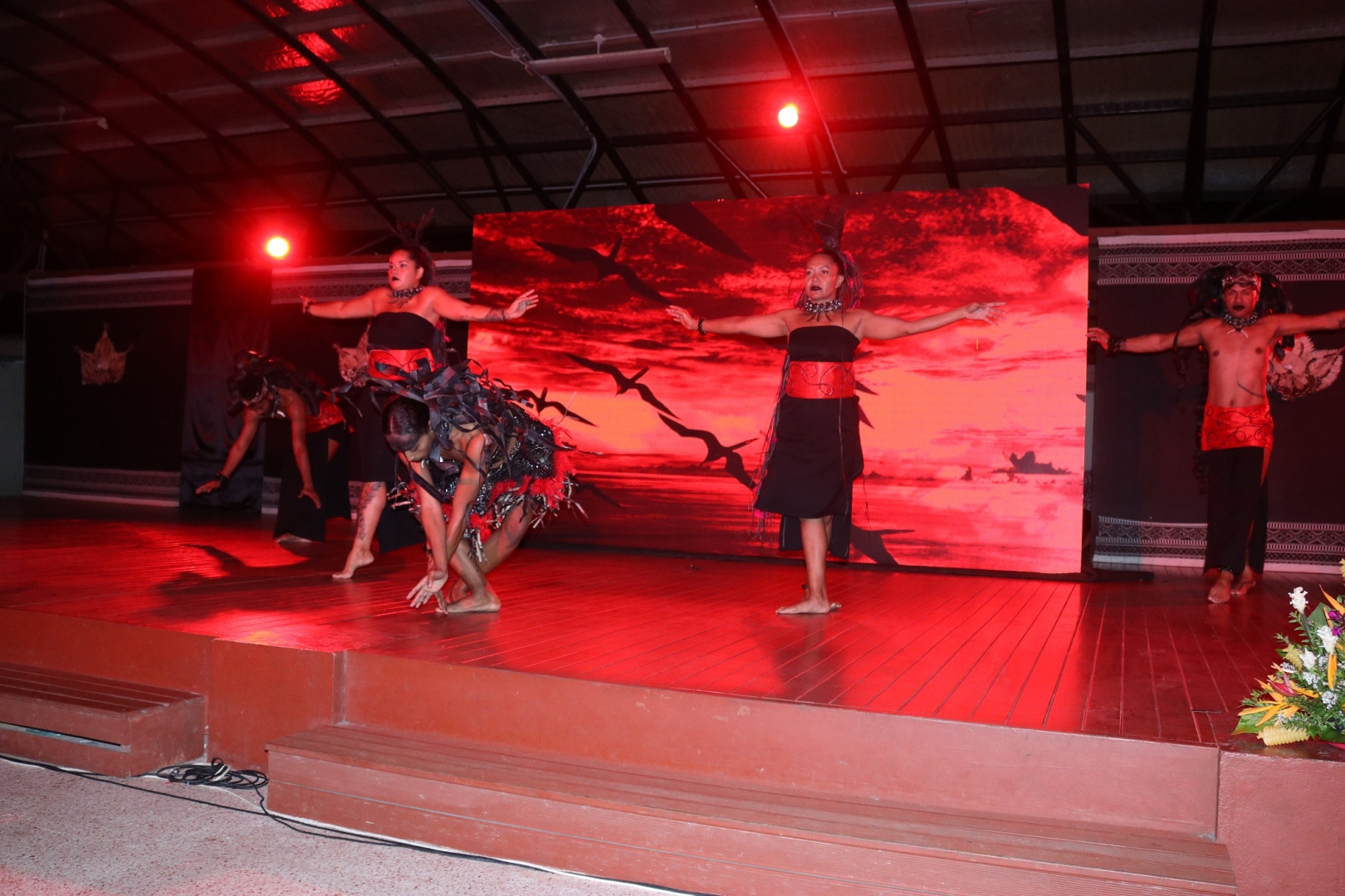 Oceania Dance Threatre group perform at the Opening Ceremony