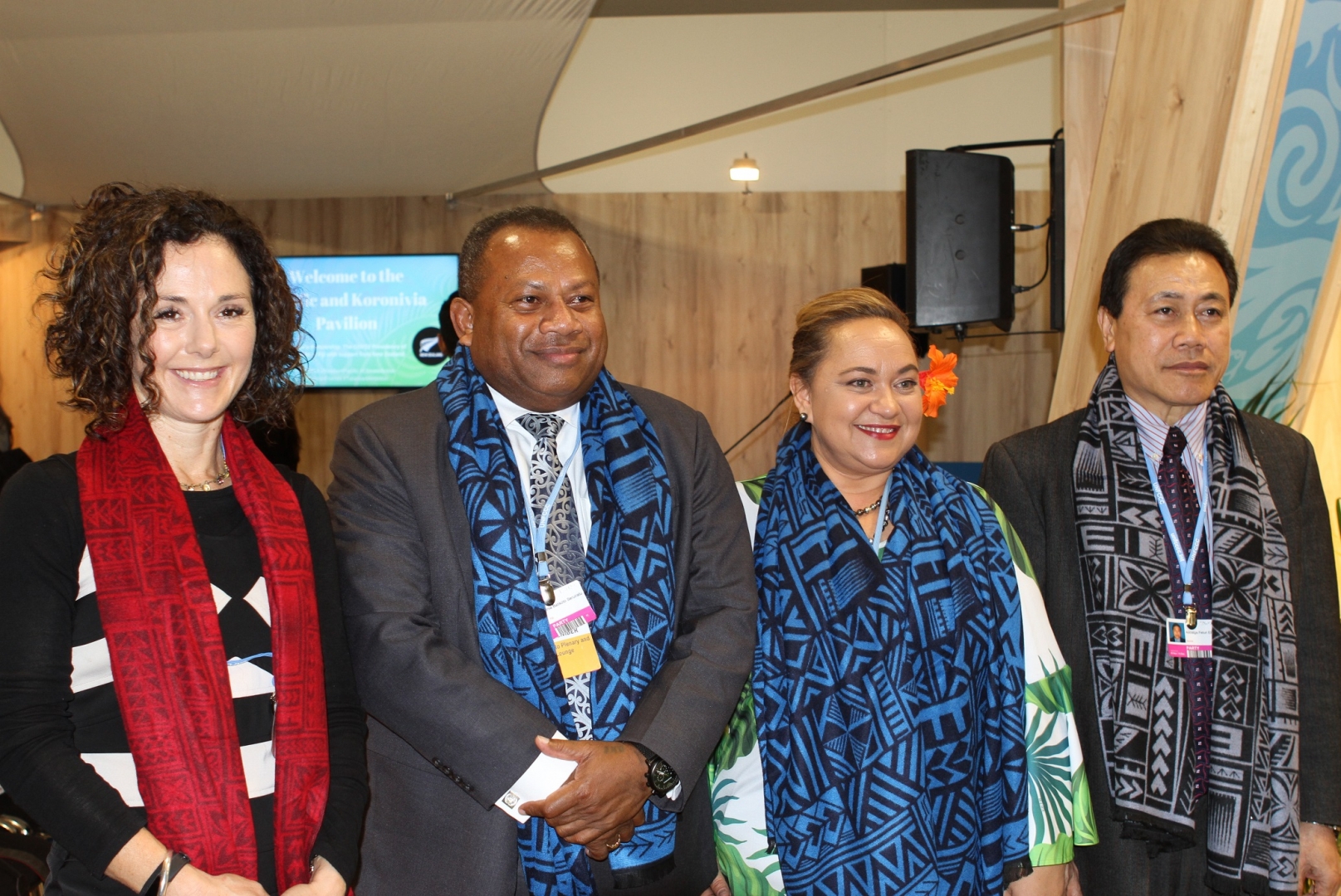 Ms Anna Broadhurst, Hon. Inia Seruiratu, Ms Tagaloa Cooper-Halo and Ambassador Feturi Elisaia