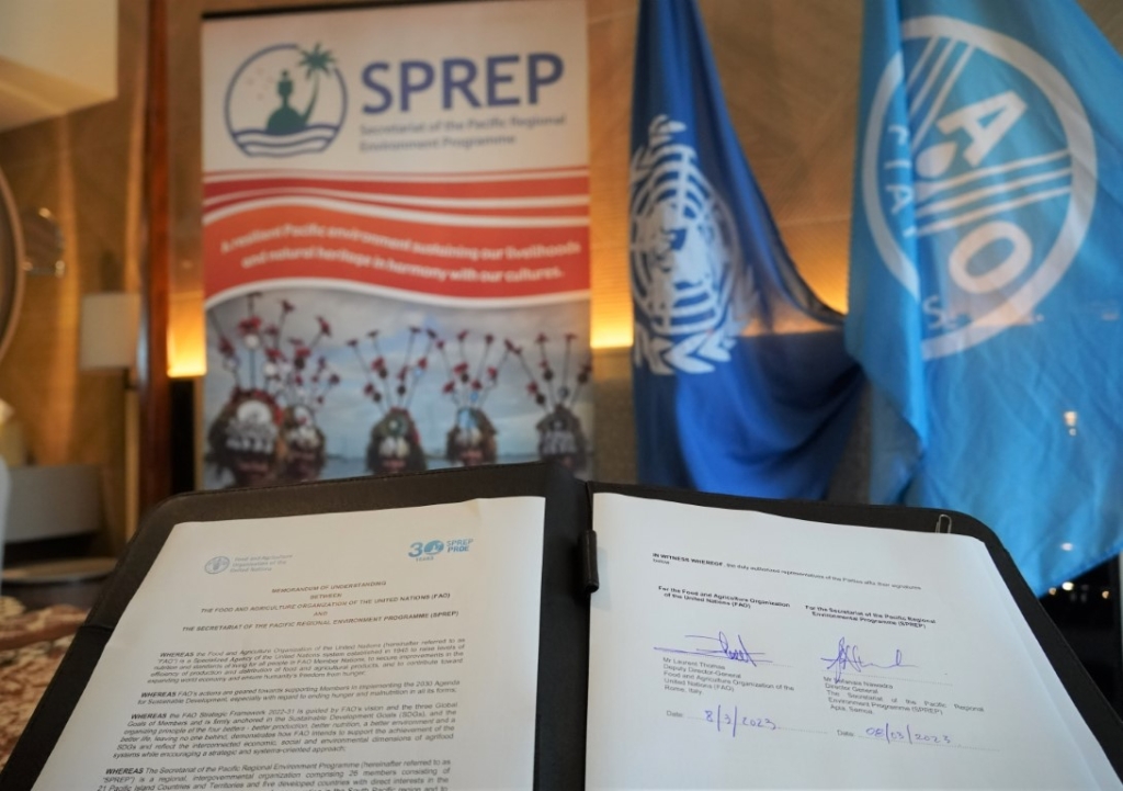 Signed FAO and SPREP